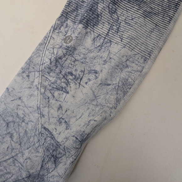 Lululemon Leggings Ombré Long Neutral Pattern Tight Fitted Mid High Rise - Picture 5 of 8